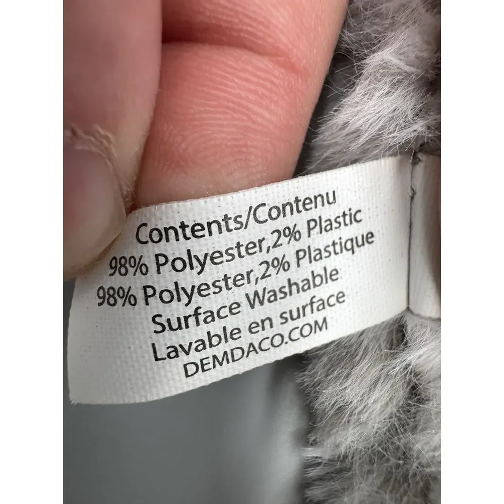 Demdaco Koala Bear Lovey Rattle Plush Baby Gray‎ Plaid Security Blanket W/ Heart